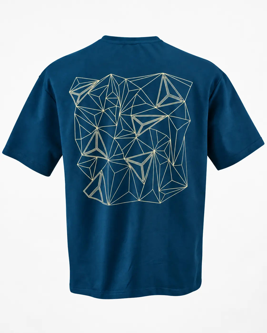 Felsenfest Oversized Boulder-Shirt Volumes in Marineblau, mit Backprint